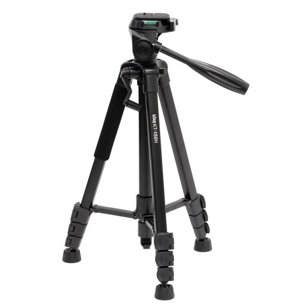 三脚⭐水準器　デジカメ　ビデオ　3WAY雲台　キャリングバッグ 付属 KING 三脚 150cm 4段 3WAY 雲台 収納袋 水準器付 ビデオカメラ