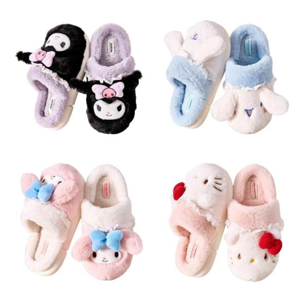 クロミ シナモロール スリッパ マイメロディ キティ 室内 かわいい おしゃれ ルームシューズ ふわふわ もこもこ 春秋冬用 クリスマス 誕生日 ギフト プレゼントヒールのタイプ: 約3.5cm主な材料・原料:人造ウサギ毛、ゴムソフトでやわ...