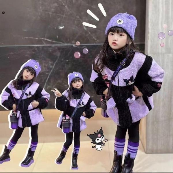 クロミちゃん コート 子供 冬 女の子 男の子 ジャケット 裏起毛 フードなし 無地 厚手 可愛い 防寒 もこもこ お出かけ 春秋冬ソフトな着用感：ソフトな着用感。軽くて柔らかい、通気性が抜群、子供コートは肌に優しくて、快適な着用感と優しい...