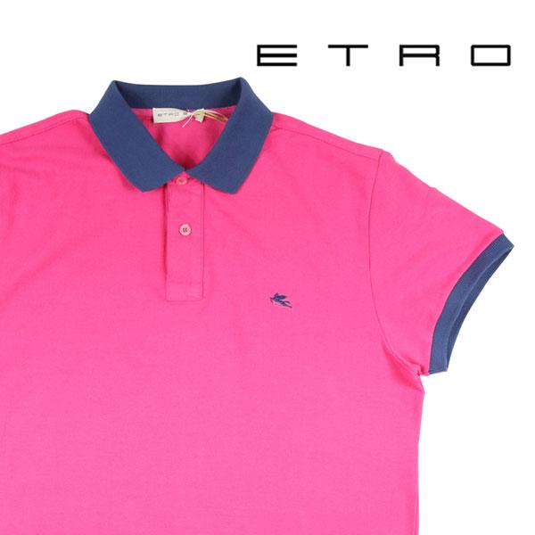 ETRO（エトロ） 半袖ポロシャツ 1Y040 9583 ピンクxネイビー M 22097 