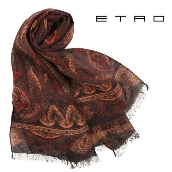 Etro エトロ ストール ブラウン X オレンジ S Utsubo Stock 通販 Yahoo ショッピング