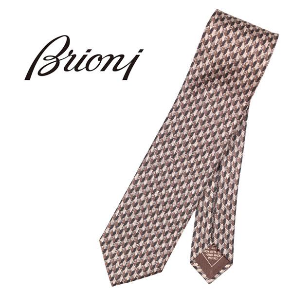 【タグ付未使用】Brioni ブリオーニ ネクタイ ブラウン 総柄 brioni （ブリオーニ） ネクタイ STANDARD TIE 8X 150 ブラウン