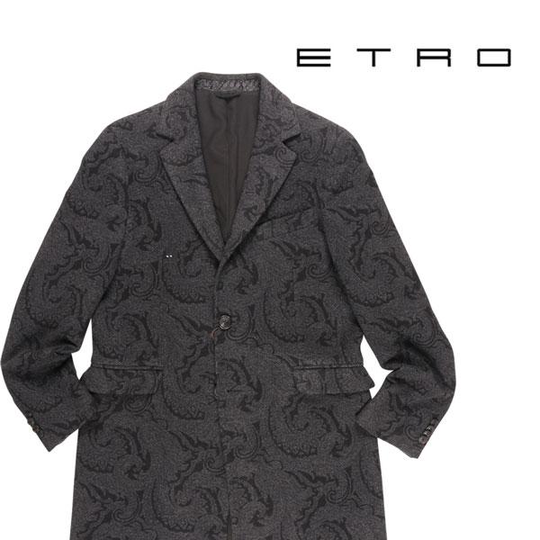 ETRO（エトロ） チェスターコート 1185A-0257 ブラック x グレー 54  