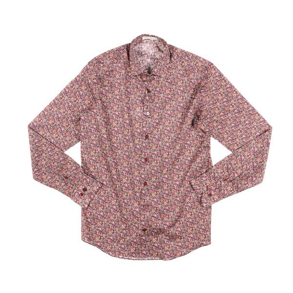 長袖シャツ ETRO（エトロ） XLサイズ　長袖シャツ　貴婦人　比翼 【美品】ETRO　エトロ　シルク　絹　42 1K094 25202 42 ワインレッドxマルチカラー トップス
