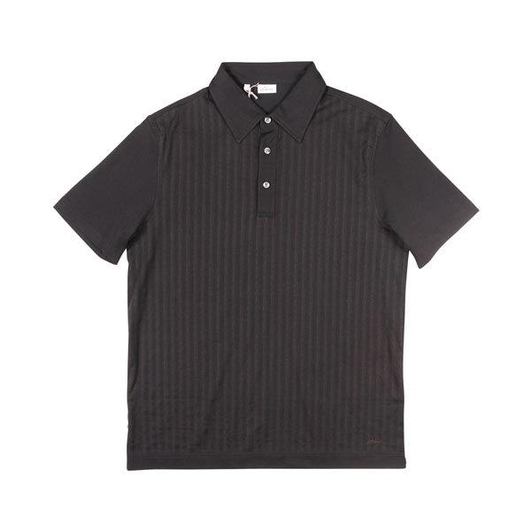 Brioni（ブリオーニ） 半袖ポロシャツ POLO S/S + PLANINE STRI ダーク 