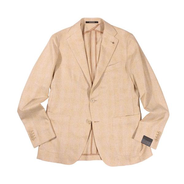 TAGLIATORE リネン ヘリンボーン ジャケット ベージュ ブラウン 48 TAGLIATORE リネン ヘリンボーン ジャケット ベージュ ブラウン 48