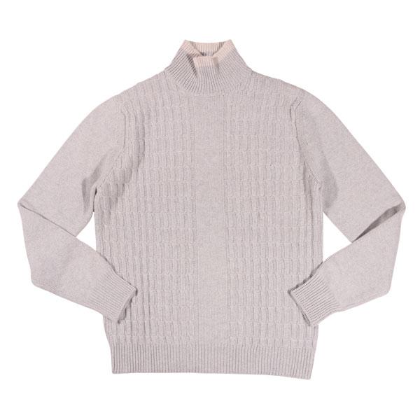 malo タートルネック セーター ライトグレー 42 MALO（マーロ