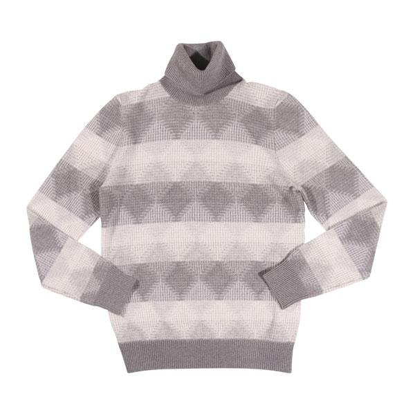 カシミヤ100% maloマーロタートルネック・セーター 44 Lサイズ