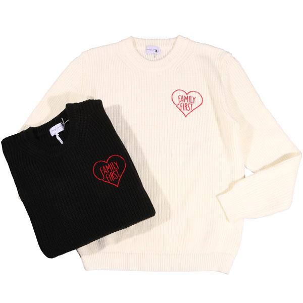 FAMILY FIRST（ファミリーファースト） 丸首セーター BASIC HEART 