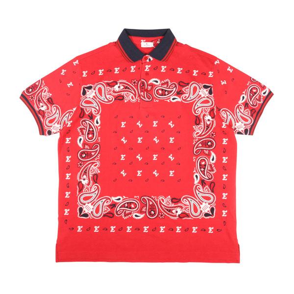 ETRO（エトロ） 半袖ポロシャツ U12 1Y800 4052 レッドxブラック XXL 