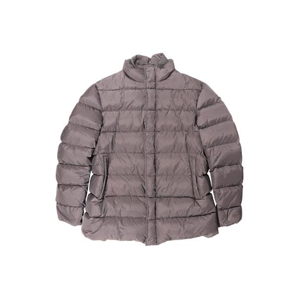ヘルノ ライトダウン 異素材 コンビ コート ロング グレー M　フード HERNO（ヘルノ） ダウンコート PI0278U-12004-9460 グレー 60 【W32052