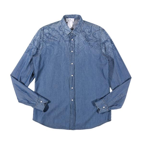 ETRO（エトロ） 長袖シャツ 131 U1144 560760 25003 サックスブルー M 