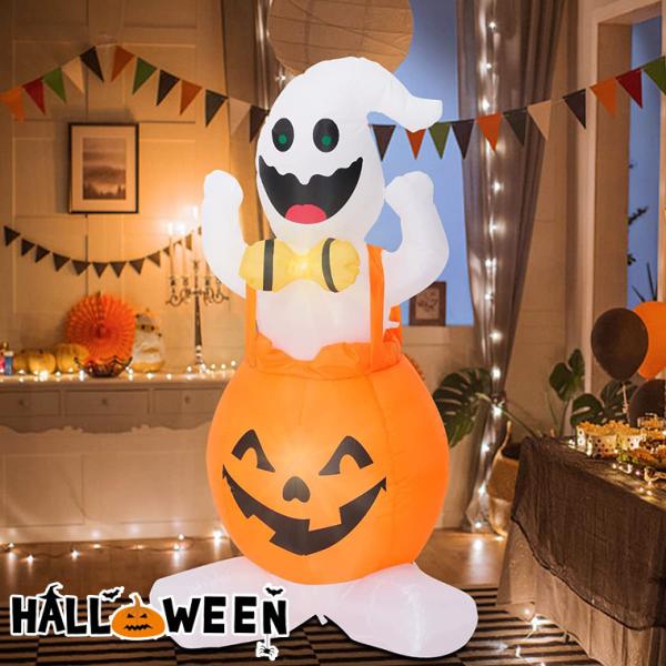 ハロウィン 光る エアーディスプレ 140cm かぼちゃ ゴースト