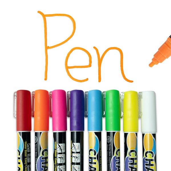 蛍光ペン 細字 8本セット ブラックボードマーカー 水性 顔料 ペン