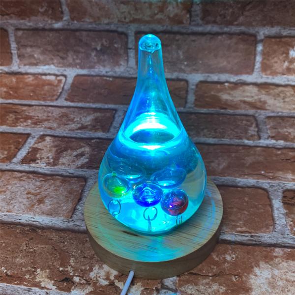 光る 木製 LED台座 飾り台 丸型 LED スタンド ライトアップ 置き台 コースター