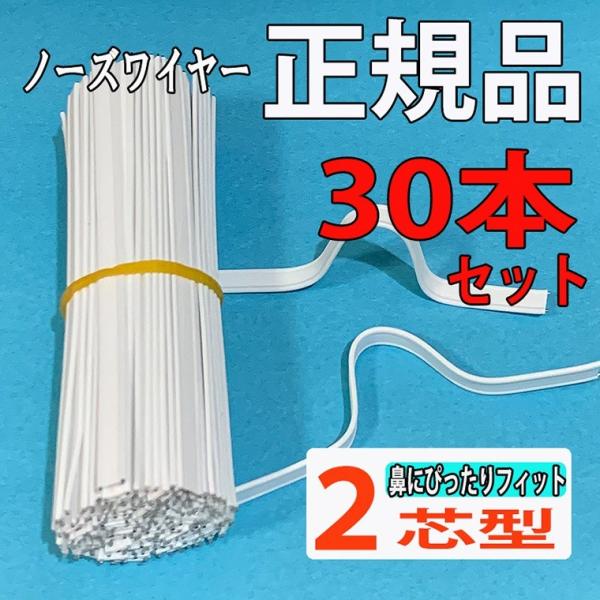 マスク専用 ノーズワイヤー 2芯 30本セット 9cm ホワイト マスク