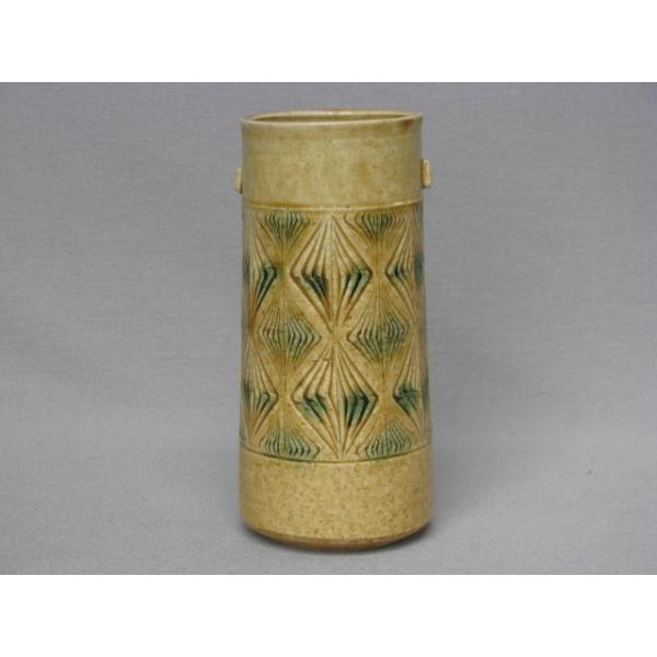 花器花瓶置物インテリア和陶器和モダン 黄瀬戸刻紋耳付花入 Buyee Buyee 提供一站式最全面最專業現地yahoo Japan拍賣代bid代拍代購服務