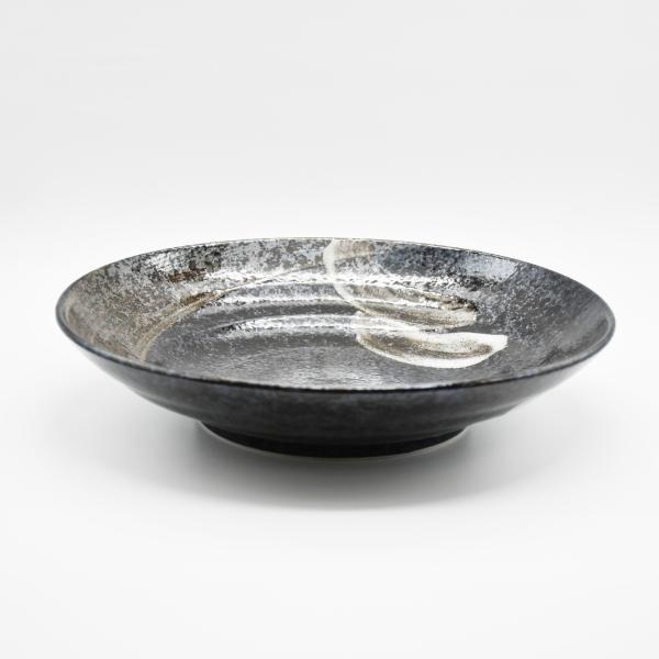 新品未使用品　益子焼　飾り皿　陶器　大皿　刷毛目模様 和食器 utsuwa-takaha_c3sar2184