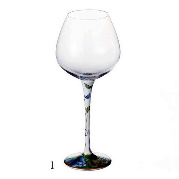 有田焼 浪漫グラス 染錦葡萄 ハイレッグワイングラス 大 ５色あり 30 018 有田焼 器の華 まるふく 通販 Yahoo ショッピング