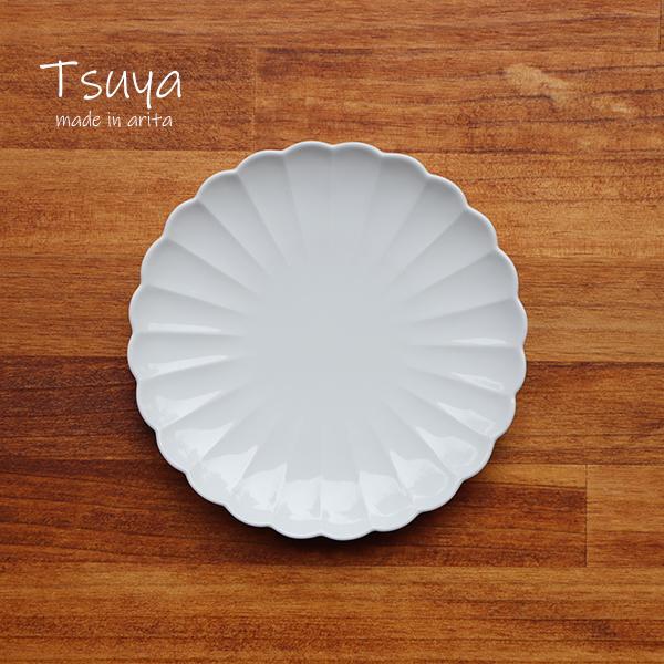 【アウトレット】有田焼　太白菊割５寸皿（Tsuya）