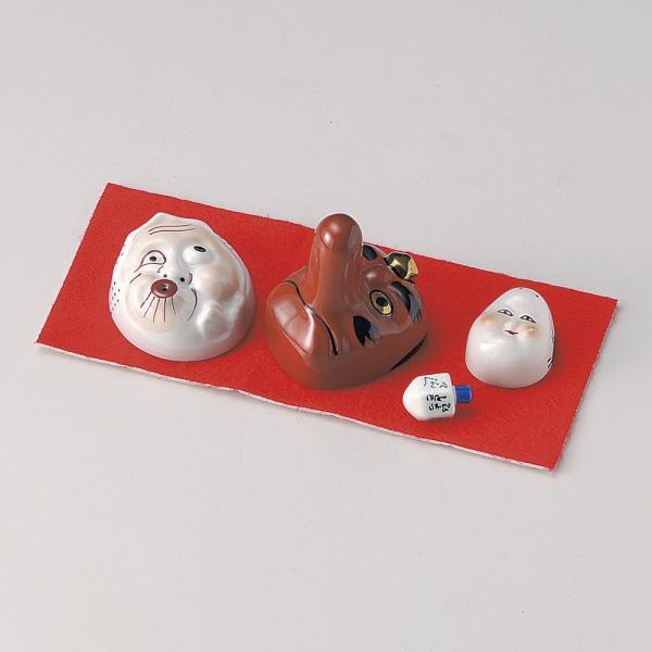 てんぐ杯(80cc)、ひょっとこ杯（50cc穴あき）、おかめ杯(20cc)、コマ、各１個・毛せん付（箱入）●高知伝統のお座敷遊びに使われます。可杯とは穴が開いていたりでこぼこしていて飲み干すまで置けない杯のことです。遊び方はコマを回し、止ま...