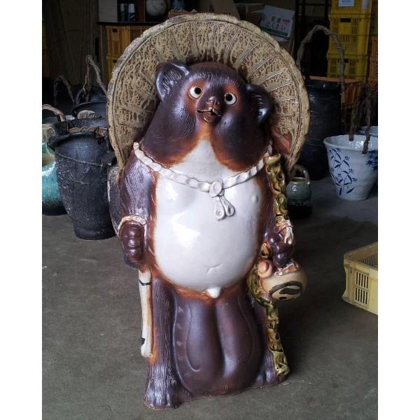 たぬき　狸　信楽焼？ 楽天市場】【11%OFFクーポン配布中】信楽焼 25号福ひねり狸 信楽焼