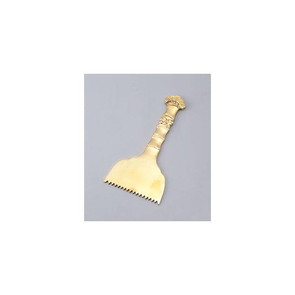 高級感のある砲金製の火鉢用灰ならしです。長さ17cm