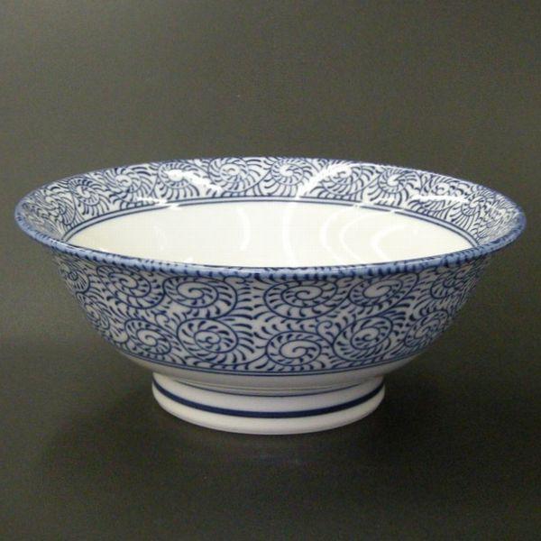 業務用ラーメンどんぶりタコ唐草6．5反高台丼 20.3cm : 器屋一信 