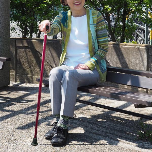 清水宏保 推奨 らくらく折りたたみステッキ 杖 ステッキ 折り 折りたたみステッキ 軽量 軽い 約300g 歩行補助  高齢者 介護 介護用品 散歩 外出 旅行 男女兼用