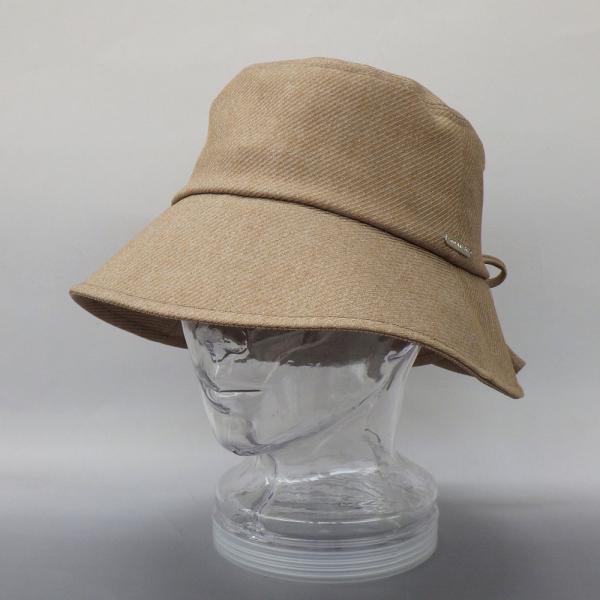 秋・冬 帽子 リボン レイヤーハット marie claire bis マリ・クレール ビス 253-058203 1級遮光(ツバ部分 遮光率99.99％) 洗濯機洗い可能 サイズ調節可能