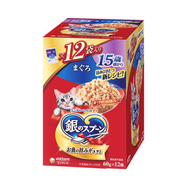 他サイト： 銀のスプーンパウチ　１５歳頃から　まぐろ　６０ｇ×１２袋/猫　ウェットの商品画像