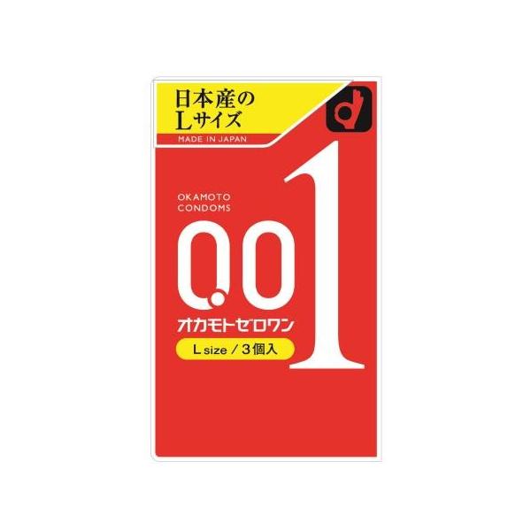 オカモト ゼロワン0．01ミリ Lサイズ3個入/ コンドーム : Vドラッグ