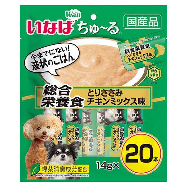 いなば 犬用ちゅーる 総合栄養食 とりささみ チキンミックス味 14g
