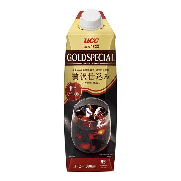 ＵＣＣ　ゴールドＳＰアイス甘さ控えめ１０００ｍｌ(6本セット1ケース)/コーヒー　微糖