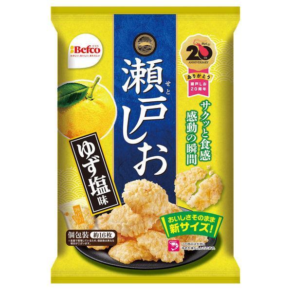 ●【在庫限り】栗山米菓 瀬戸の汐揚 ゆず塩 76g×12個セット/お菓子　米菓（賞味期限2026/10/31）
