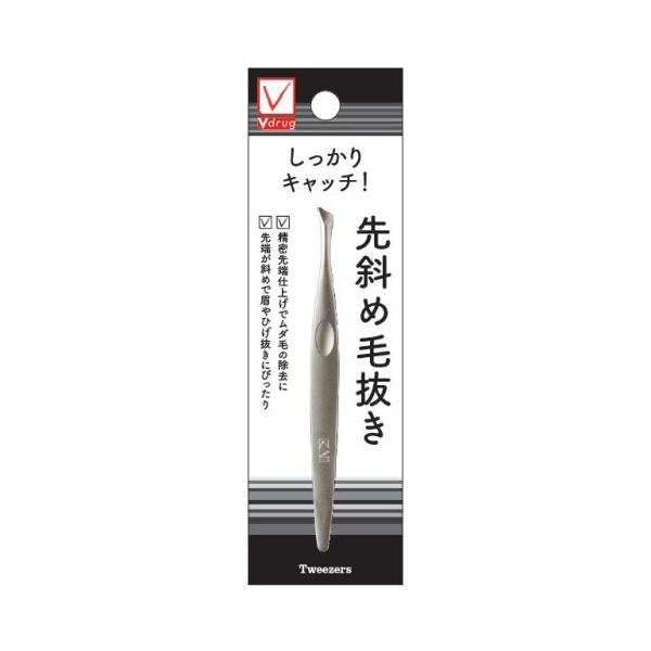 Vcheck 先斜め毛抜き/脱毛 毛抜き : Vドラッグヤフー店 - 通販