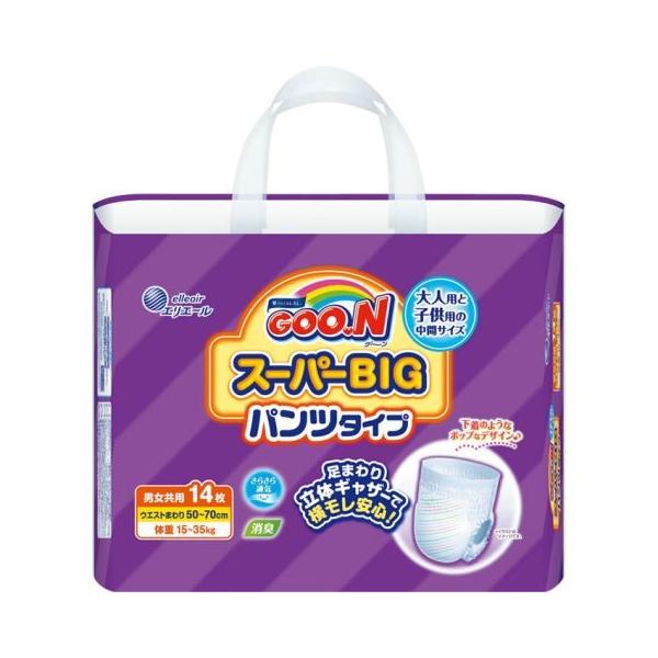 他サイト： 大王製紙 グーン スーパーＢＩＧパンツタイプ １４枚  /グーン ベビーおむつの商品画像