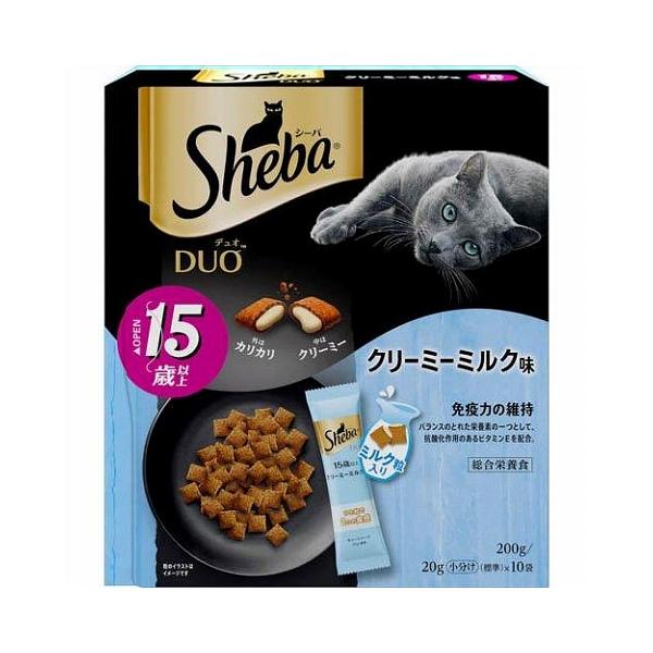 他サイト： シーバ　デュオ　１５歳以上　クリーミーミルク味　　２００ｇ/キャットフード ドライフードの商品画像