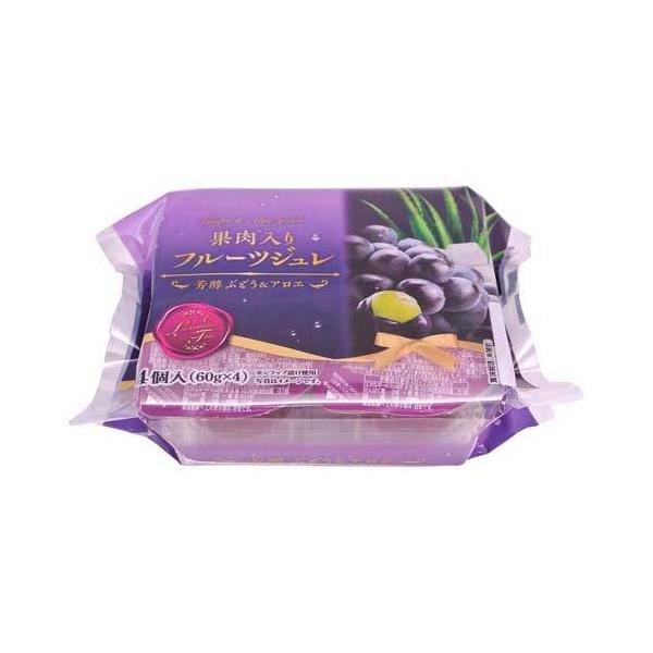 果肉入りフルーツジュレ 芳醇ぶどう＆アロエ 60g×4個/ゼリー