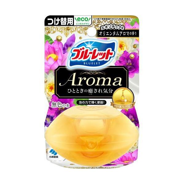 小林製薬　液体ブルーレットアロマ替オリエンタル　70ML○リニューアル等により、パッケージ画像は予告なく変更されることがあります。お届けの商品と異なる場合がございますのでご了承ください。○●洗浄・防汚成分を配合。流すたびに便器表面をコートし...