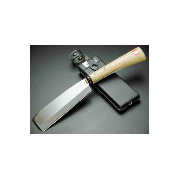 鋼典 カネノリ 左用 鍛造 鋼付鞘鉈 165mm C-18 ナタ : 岐阜関刃物工房V