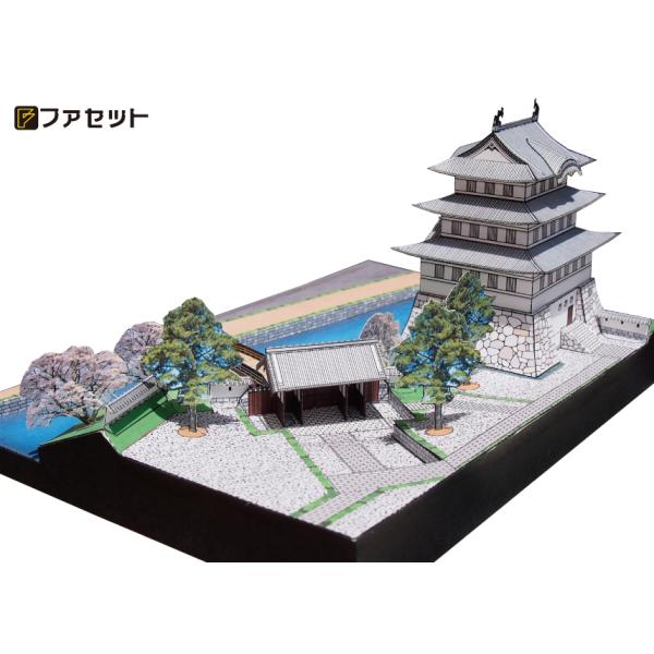 送料無料　ファセット　ペーパークラフト　日本名城シリーズ１／３００　忍城　M15