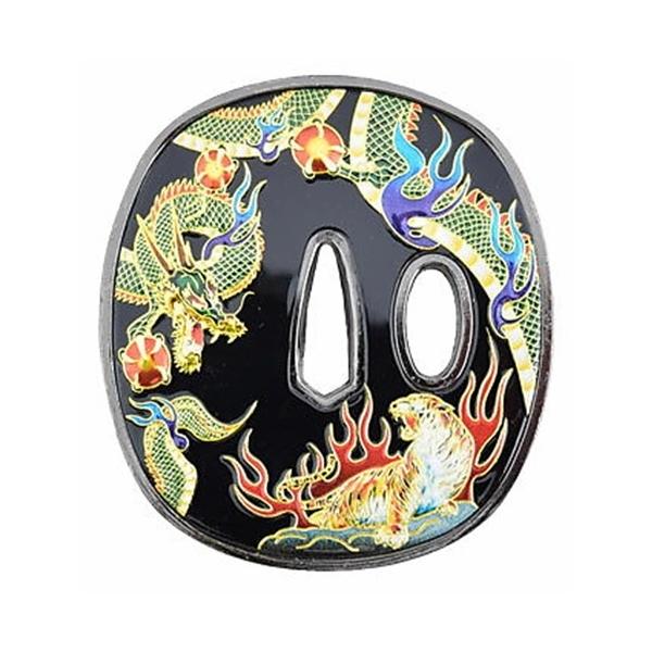 ＜御購入前に＞ ・今付いている鍔より薄い物には簡単に交換が出来ますが、分厚い物には、交換出来ません。 目釘穴の位置が変わってしまうからです。これだけは、作業前に必ず確認してください。サイズ 約79×73mm、 厚さ 約7mm重量 約182g...