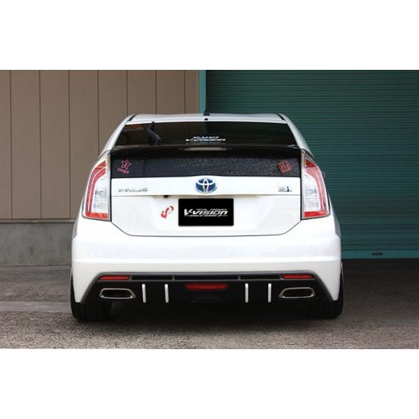 V-VISION プリウス30系 リアバンパー用マフラーカッター(左右セット