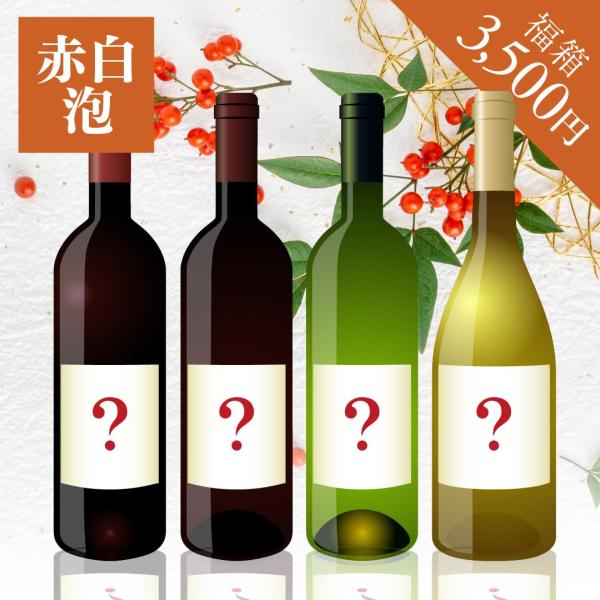 選んでワクワク！開けてドキドキ！新年を華やかに彩る蔵直(R)ワインが計4本入った、初売り福箱！チリの人気蔵元が造る赤ワインから、キリっとした泡と果実味がたまらないフランス泡まで、人気のうま得ワイン4本のミックス福箱！※同じ商品コードの商品を...