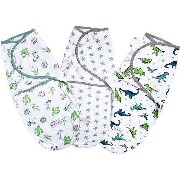 赤ちゃんの夜泣き対策に ベビーブランケット 3枚入 おくるみ ベビー用寝袋 新生児 ベビーグッズ サマーインファント バスタオル 出産準備 Lov Do