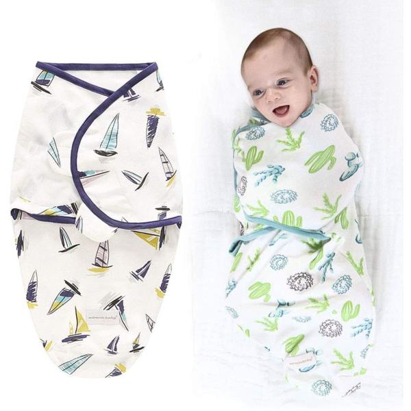 おくるみ ベビーブランケット 赤ちゃん ベビー 寝袋 パジャマ 春 夏 秋 コットン 出産祝い 綿100 柔らかく お昼寝 0 6ヶ月前後 Domicimm Fr