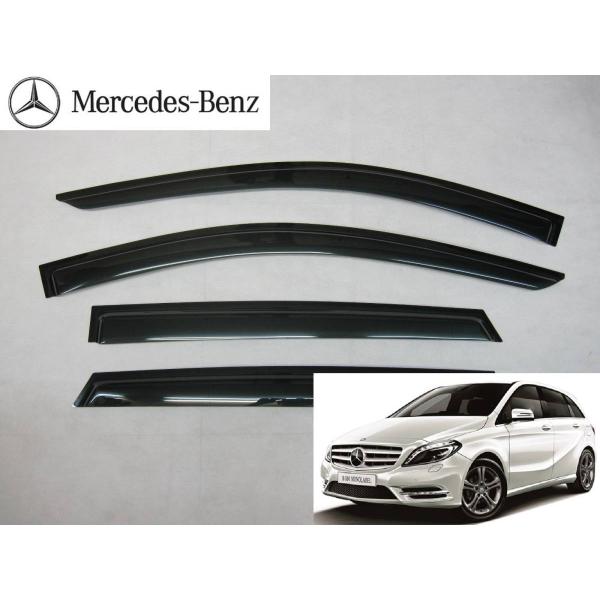 ベンツ　Ｂクラス　Ｗ２４６ 　メッキモール・金具付　ドア バイザー ベンツ Bクラス W246 メッキモール・金具付 ドア バイザー