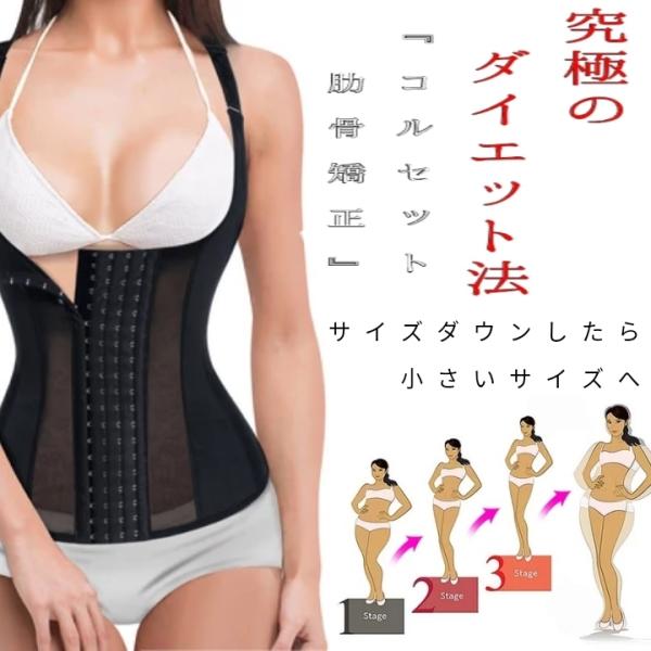 肋骨矯正 ウエスト ボディシェイパー 肋骨ベルト コルセット ダイエット インナー 瞬間 サイズダウン 肋骨 矯正 腰痛 椎間板 レディース ヘルニア 締める 産後