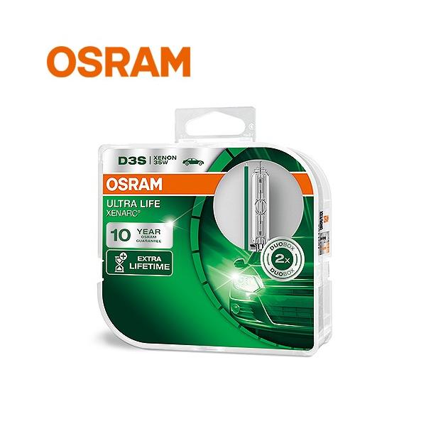 OSRAM　ドイツ製　10年保証　ECE/DOT認証取得 純正HIDバルブ交換用　ULT　D3Sバルブ　１セット（2個入）